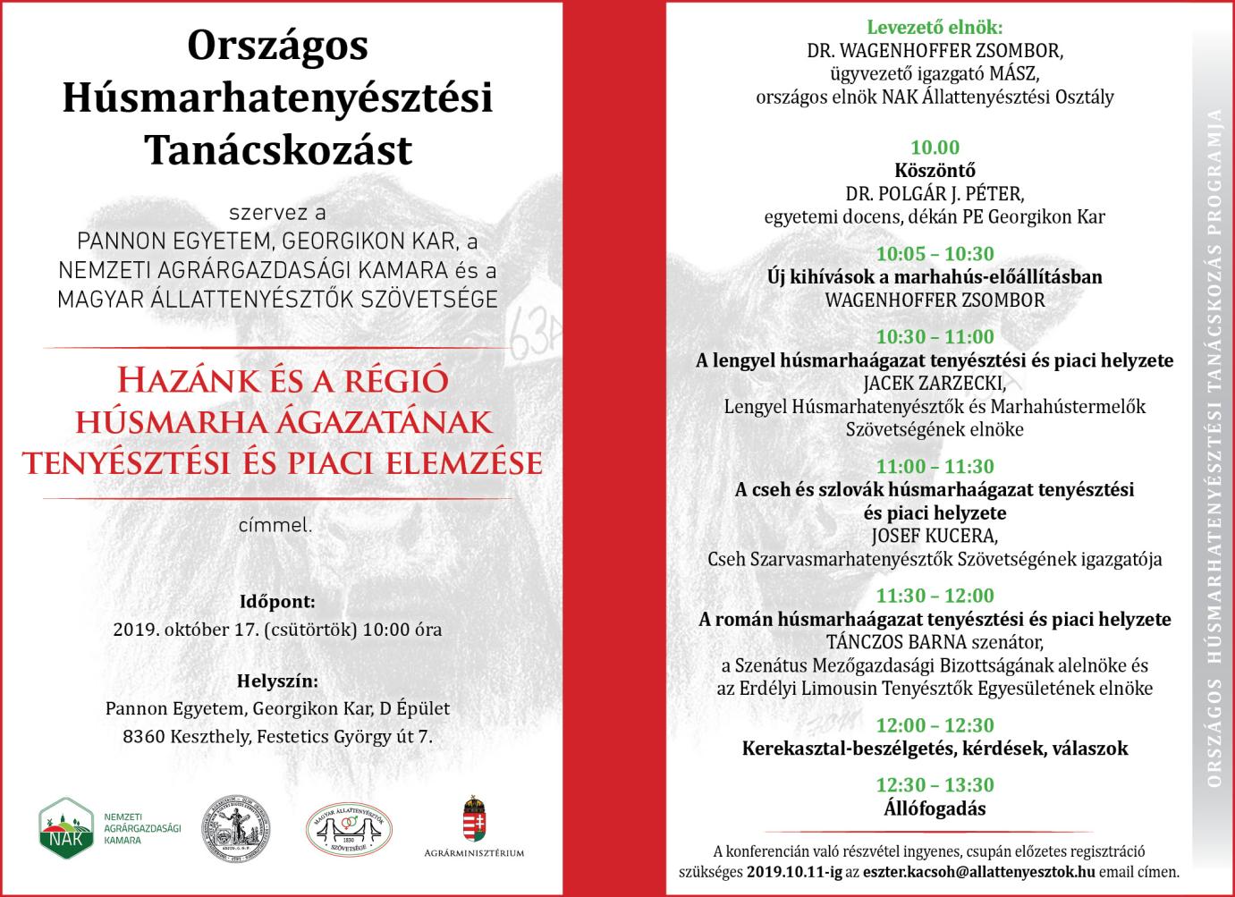 Országos Húsmarhatenyésztési Tanácskozás lesz Keszthelyen