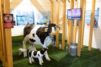 Nébih Farm, avagy a tej útja című installáció a Magyar Mezőgazdasági Múzeumban