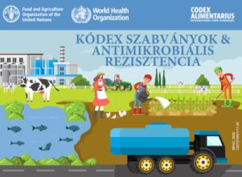 FAO infografika: Codex Alimentarius szabványok és iránymutatások betartásának hatása az antimikrobiális rezisztenciára